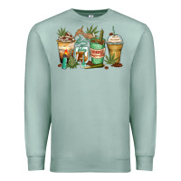 Seafoam highly caffeinated coffee cups Premium Sweatshirt - Zillion Design Studio