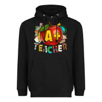 Black a plus teacher Heavyweight Hoodie - texasbilliewilder