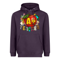 Plum a plus teacher Heavyweight Hoodie - texasbilliewilder