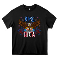 Black America eagle Heavy Core Tee - CowhideDigitalArt