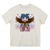 Cream America eagle Heavy Core Tee - CowhideDigitalArt