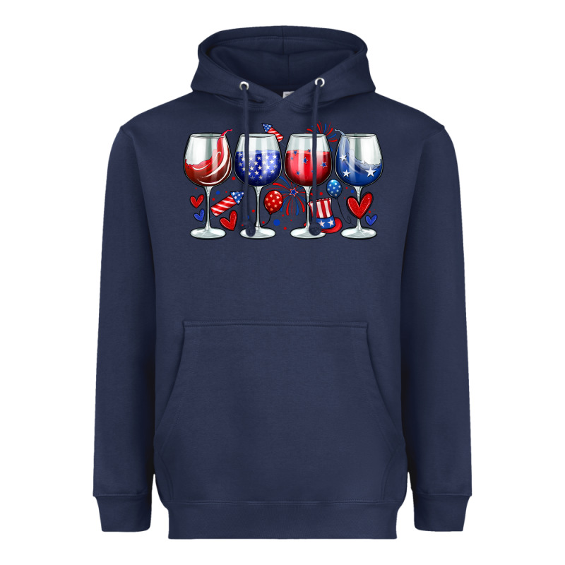 American Wine Glasses Heavyweight Hoodie by Zillion Design Studio | Teevron