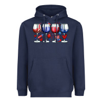 Navy American wine glasses Heavyweight Hoodie - Zillion Design Studio