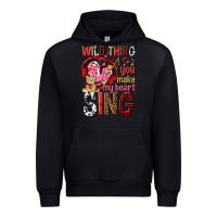 Black wild thing you make my heart sing Urban Hoodie - NancyCooperArtShop