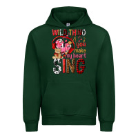 Forest Green wild thing you make my heart sing Urban Hoodie - NancyCooperArtShop