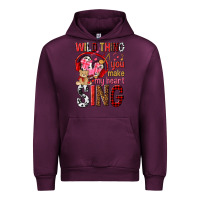 Mauve Wine wild thing you make my heart sing Urban Hoodie - NancyCooperArtShop