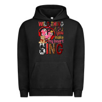 Pigment Black wild thing you make my heart sing Urban Hoodie - NancyCooperArtShop