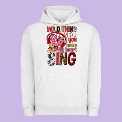 Wild Thing You Make My Heart Sing Urban Hoodie Designed By Nancycooperartshop