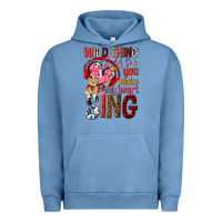 Pigment Pebble Blue wild thing you make my heart sing Urban Hoodie - NancyCooperArtShop