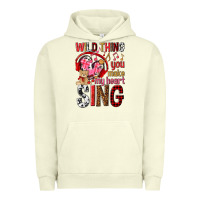 Pigment Pistachio wild thing you make my heart sing Urban Hoodie - NancyCooperArtShop