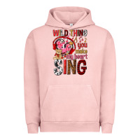 Pigment Salmon wild thing you make my heart sing Urban Hoodie - NancyCooperArtShop
