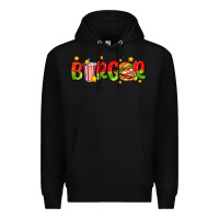 Black burger with coke and stars Premium Hoodie - AdoDesignShop