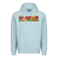 Blue Mist burger with coke and stars Premium Hoodie - AdoDesignShop