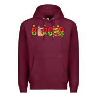 Burgundy burger with coke and stars Premium Hoodie - AdoDesignShop