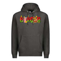 Charcoal Heather burger with coke and stars Premium Hoodie - AdoDesignShop