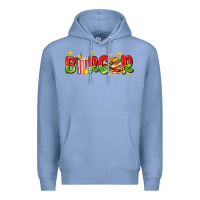 Colony Blue burger with coke and stars Premium Hoodie - AdoDesignShop