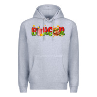 Heather Grey burger with coke and stars Premium Hoodie - AdoDesignShop