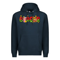 Navy burger with coke and stars Premium Hoodie - AdoDesignShop