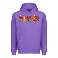 Purple burger with coke and stars Premium Hoodie - AdoDesignShop