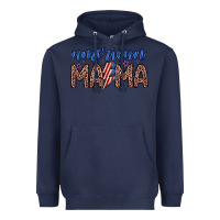 Navy American mama Heavyweight Hoodie - Zillion Design Studio