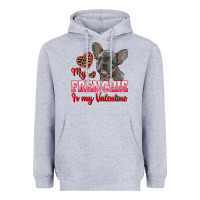Heather Grey my frenchie is my valentine Heavyweight Hoodie - RanaPortraitStore