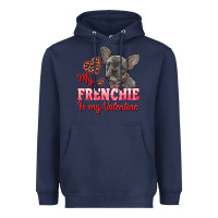 Navy my frenchie is my valentine Heavyweight Hoodie - RanaPortraitStore