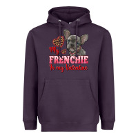 Plum my frenchie is my valentine Heavyweight Hoodie - RanaPortraitStore