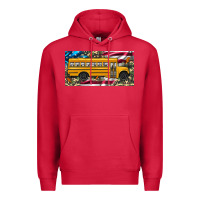 Cardinal school bus camouflage american flag license plate Premium Hoodie - Artiststas