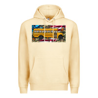 Pina Colada school bus camouflage american flag license plate Premium Hoodie - Artiststas