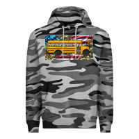 Slate Camo school bus camouflage american flag license plate Premium Hoodie - Artiststas