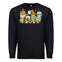 Black school bus coffee cups Premium Sweatshirt - Zillion Design Studio