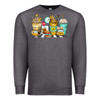 Charcoal Heather school bus coffee cups Premium Sweatshirt - Zillion Design Studio