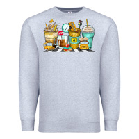 Heather Grey school bus coffee cups Premium Sweatshirt - Zillion Design Studio