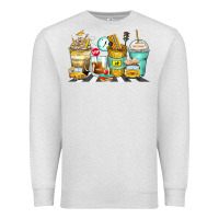 Oatmeal Heather school bus coffee cups Premium Sweatshirt - Zillion Design Studio