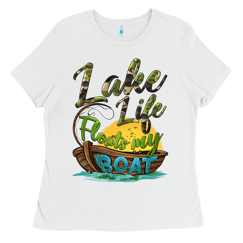 Lake Life Floats My Boat Ladies Tee by BarkalooDesign | Teevron