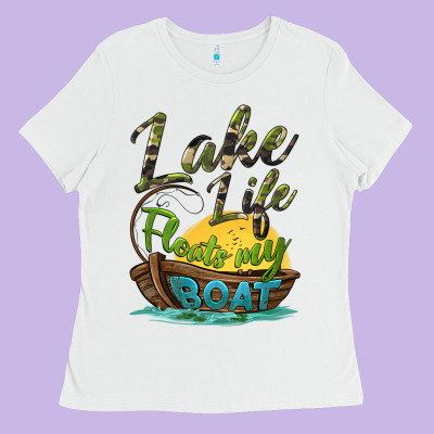 Lake Life Floats My Boat Ladies Tee Designed By Barkaloodesign