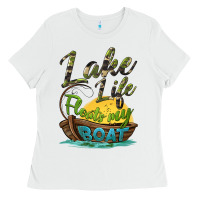 White lake life floats my boat Ladies Tee - BarkalooDesign