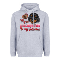 My Dachshund Is My Valentine Heavyweight Hoodie | Teevron