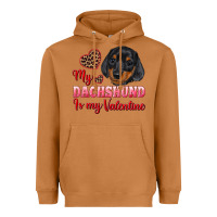 Meerkat my dachshund is my valentine Heavyweight Hoodie - RanaPortraitStore
