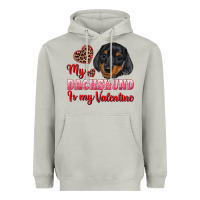 Moon Dust my dachshund is my valentine Heavyweight Hoodie - RanaPortraitStore
