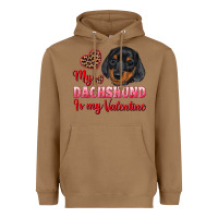 Toasted Coconut my dachshund is my valentine Heavyweight Hoodie - RanaPortraitStore