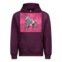 Mauve Wine unicorn Urban Hoodie - LillyAllenDesigns