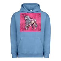 Pigment Pebble Blue unicorn Urban Hoodie - LillyAllenDesigns