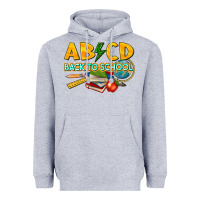 Heather Grey abcd back to school Heavyweight Hoodie - texasbilliewilder