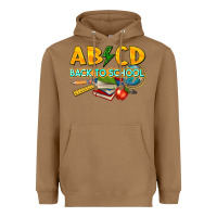 Toasted Coconut abcd back to school Heavyweight Hoodie - texasbilliewilder