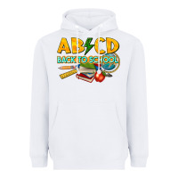 White abcd back to school Heavyweight Hoodie - texasbilliewilder