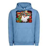 Pigment Pebble Blue Santa Claus Spanish Christmas Urban Hoodie - Jasminsmagicworld