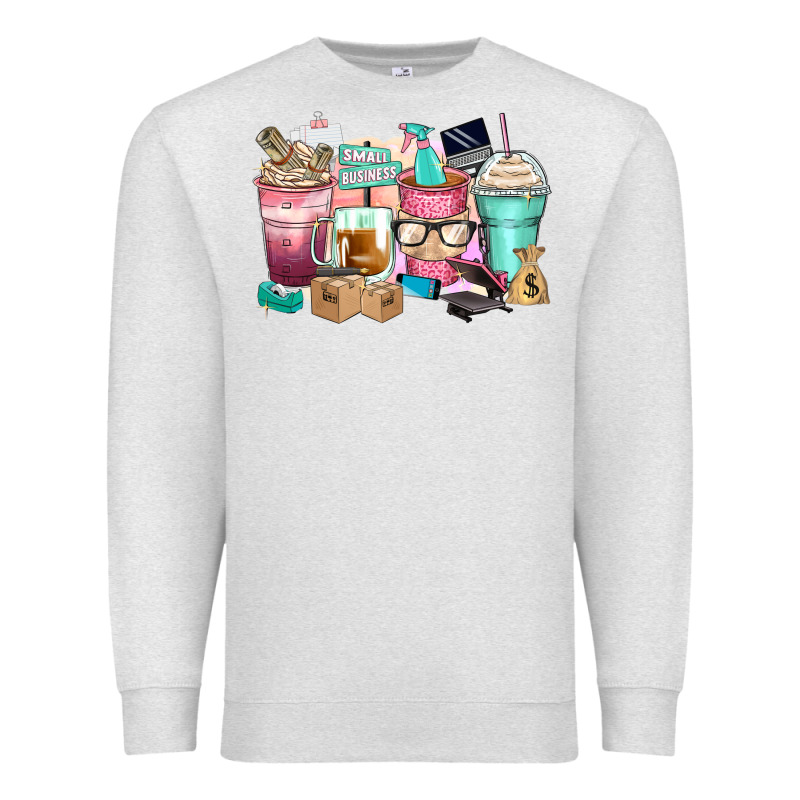 Small Business Coffee Cups Premium Sweatshirt by Zillion Design Studio | Teevron