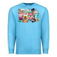 Ocean Blue small business coffee cups Premium Sweatshirt - Zillion Design Studio