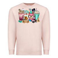 Pale Pink small business coffee cups Premium Sweatshirt - Zillion Design Studio